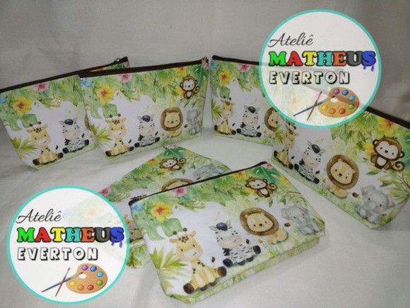 30 Necessaire Safari Baby ( Faço Todos os Temas )