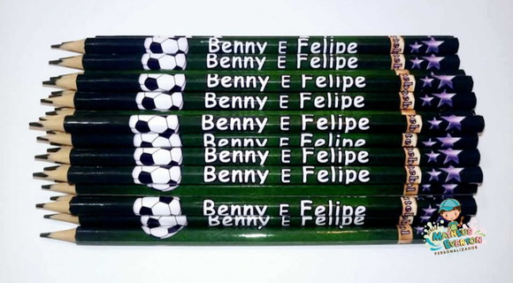 35 Lapis Personalizado Futebol