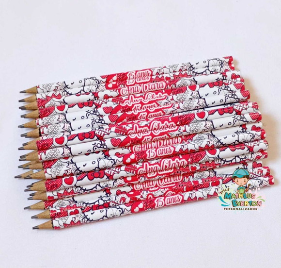 35 Lapis Personalizado Hello Kitty