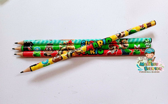 35 Lápis Personalizado Super Mario Bros - Imagem 3