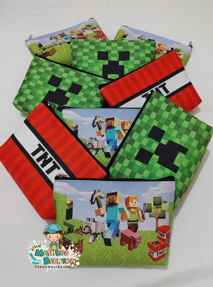 35 Necessaires Personalizada Minecraft (faço Outros)
