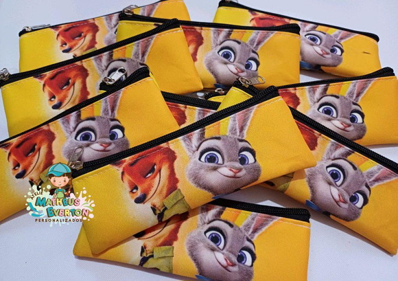 38 Estojos Slim Personalizado Zootopia Tam: 19x7cm - Imagem 4