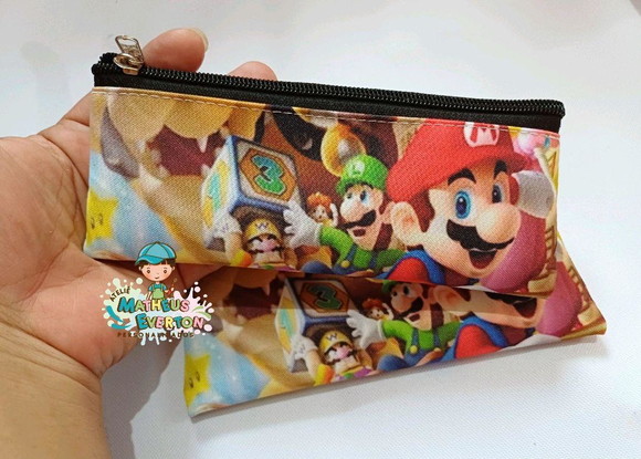 40 Estojos Slim Personalizado Super Mario Bros Tam: 19x7cm - Imagem 2
