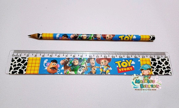 40 Kits Lápis e Régua Personalizado Toy Story - Imagem 2