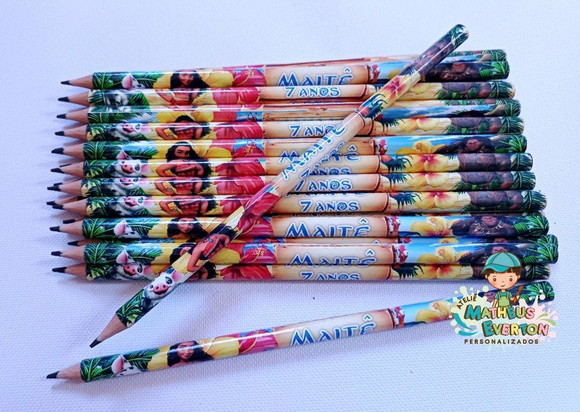 40 Lapis Personalizado Moana - Imagem 2