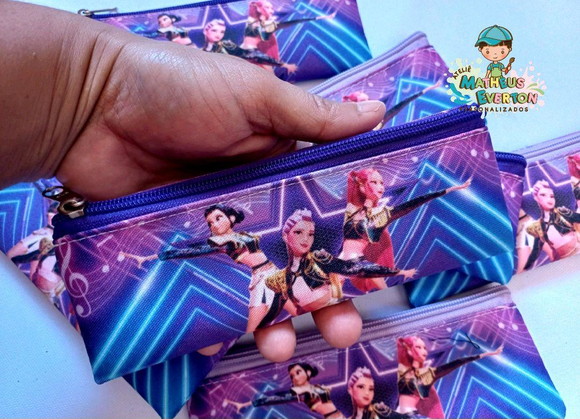 45 Estojos Slim Guerreiras do K-pop Tam: 19x7cm