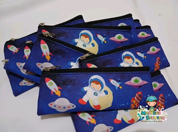 45 Estojos Slim Personalizado Astronauta(espaço) 19x7 - Imagem 4
