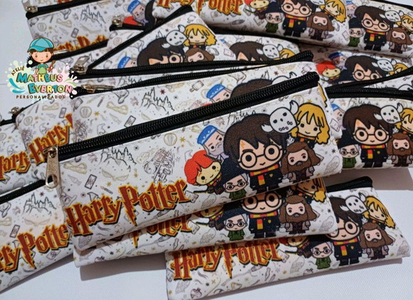 45 Estojos Slim Personalizado Harry Potter Tamanho 19x7 - Imagem 3