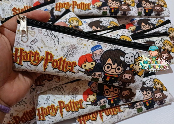 45 Estojos Slim Personalizado Harry Potter Tamanho 19x7 - Imagem 2