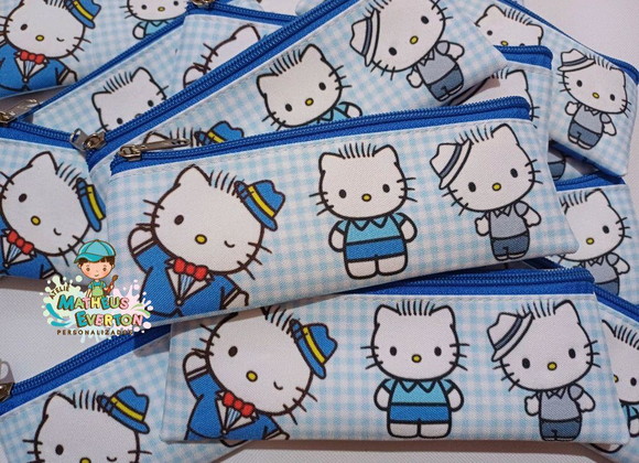 45 Estojos Slim Personalizado Hello Kitty Tam: 19x7cm