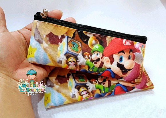 45 Estojos Slim Personalizado Super Mario Bros 19x7 - Imagem 5