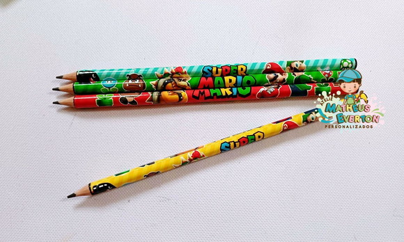 45 Lápis Personalizado Super Mario Bros - Imagem 4