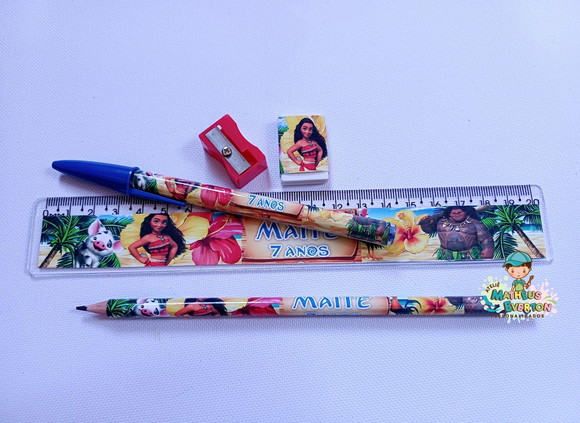 45 Super Kits Escolares Personalizados Moana - Imagem 3