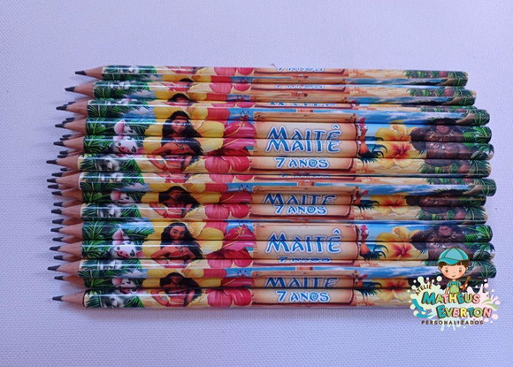 50 Lapis Personalizado Moana - Imagem 3