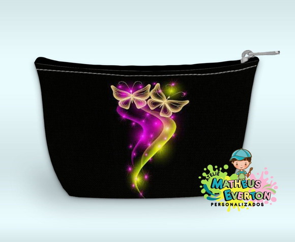 50 Necessaire Personalizada Borboleta Neon - Imagem 2