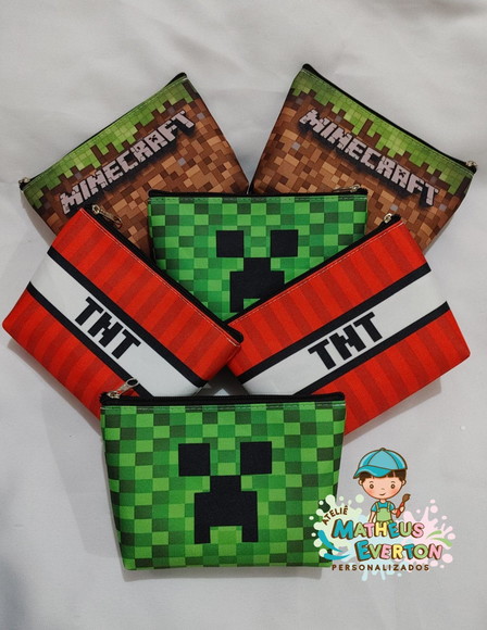 60 Necessaires Personalizada Minecraft (faço Outros)