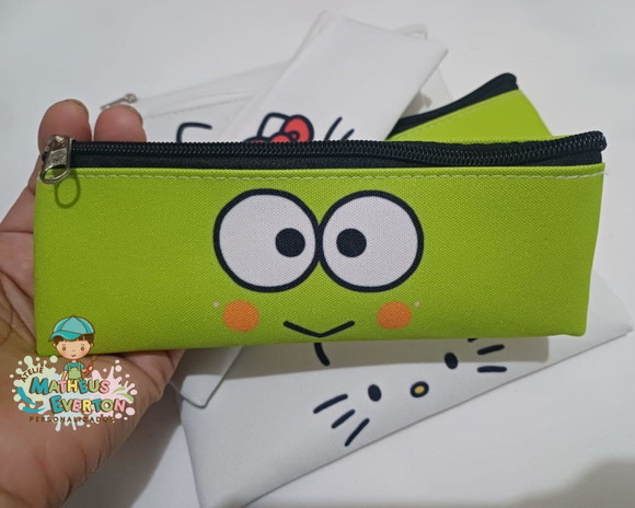 75 Estojos Slim Personalizad Keroppi e Hello Kitty Tam: 19x7