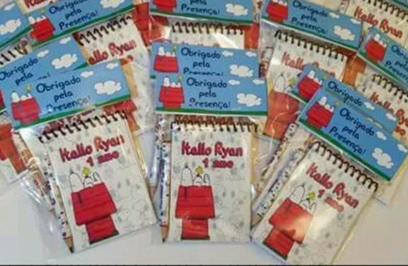 80 Bloquinho + Mini Lapis Personalizado Snoopy - Imagem 2