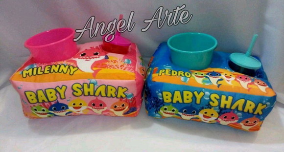Almofada De Pipoca - Tema Baby Shark - Imagem 2