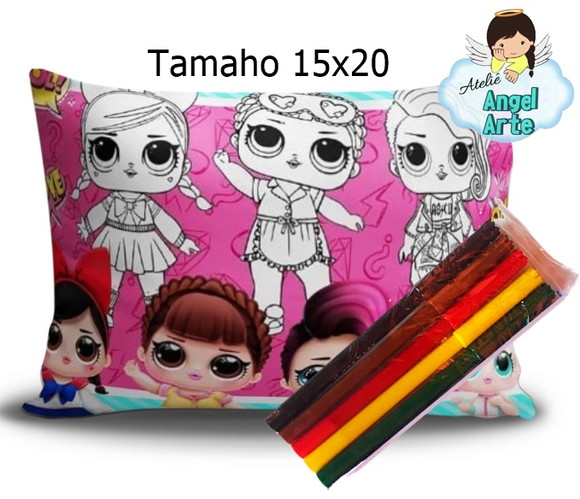 Almofada para Colorir Com Canetinhas Lol Surprise