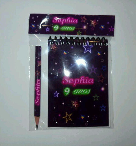 Bloquinho Personalizadol + Mini Lápis Neon - Imagem 2
