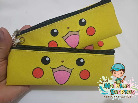 Estojo Slim Personalizado Pikachu (pokémon) Tamanho 19x7 - Imagem 3