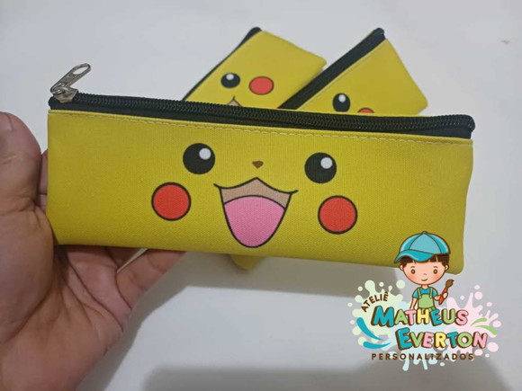 Estojo Slim Personalizado Pikachu (pokémon) Tamanho 19x7 - Imagem 3