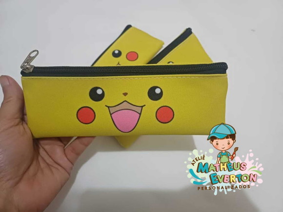 Estojo Slim Personalizado Pikachu (pokémon) Tamanho 19x7 - Imagem 2
