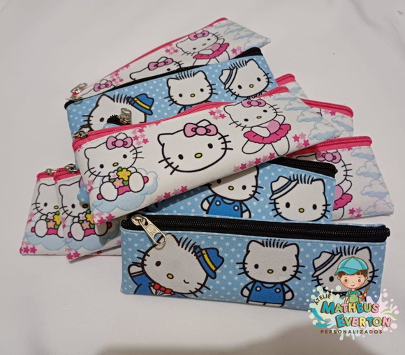 Estojos Slim Personalizado Hello Kitty Tam: 19x7