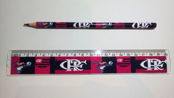 Kit Lápis e Régua Personalizado Futebol