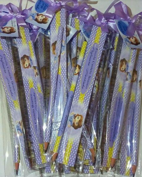 Kit Lápis E Régua Personalizado Princesa Sofia - Imagem 2