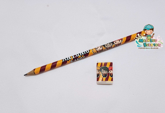 Lapis Borracha Personalizado Tema Harry Potter - Imagem 3