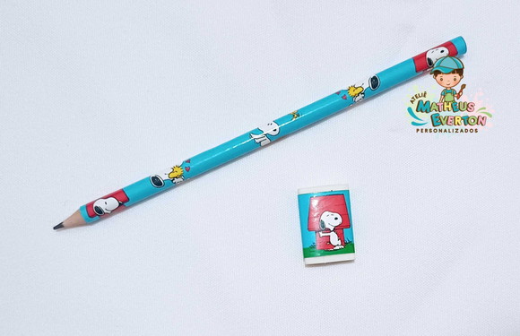 Lapis Borracha Personalizado Tema Snoopy