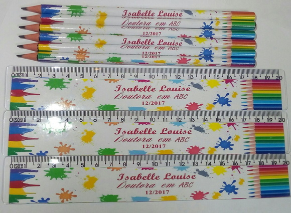 Lápis e Régua Personalizado de Formatura