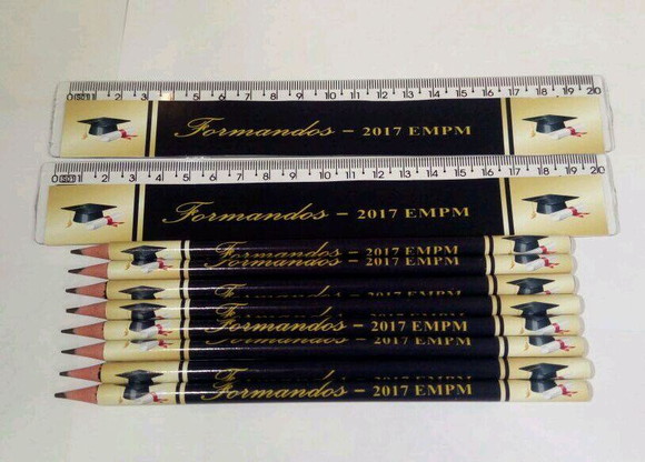 Lápis e Régua Personalizado de Formatura