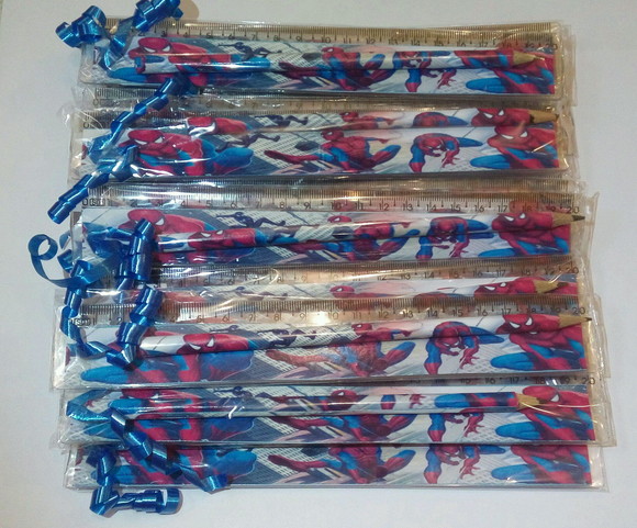 Lápis e Régua Personalizado Homem Aranha - Imagem 2