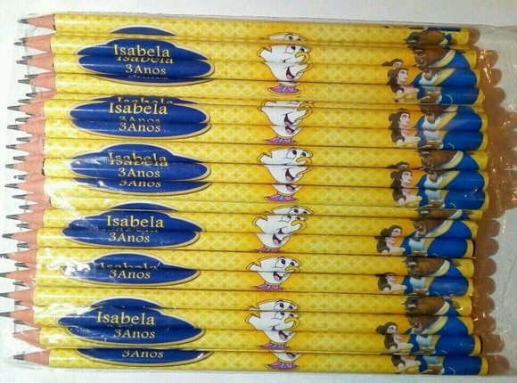 Lápis Personalizado Bela e a Fera