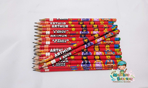 Lápis Personalizado Lego - Imagem 3