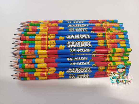 Lápis Personalizado Lego - Imagem 3