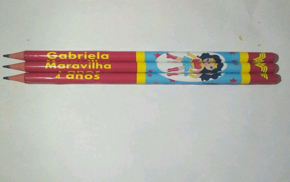 Lápis Personalizado Mulher Maravilha - Imagem 5