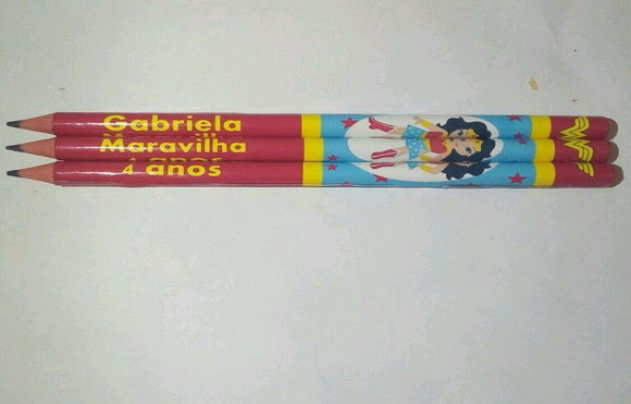 Lápis Personalizado Mulher Maravilha