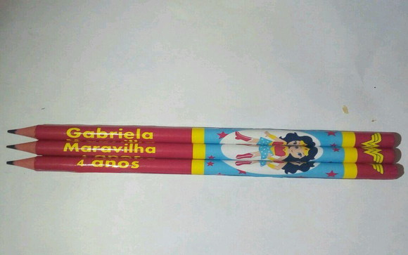 Lápis Personalizado Mulher Maravilha - Imagem 3