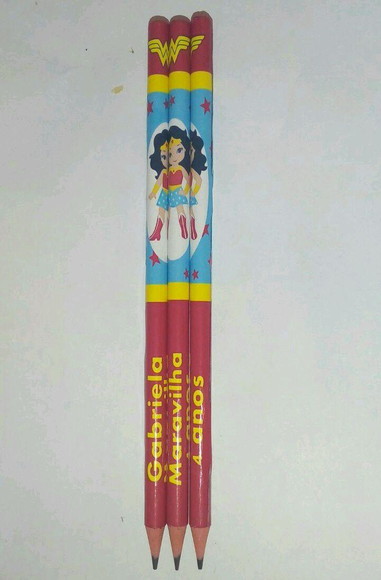 Lápis Personalizado Mulher Maravilha - Imagem 4