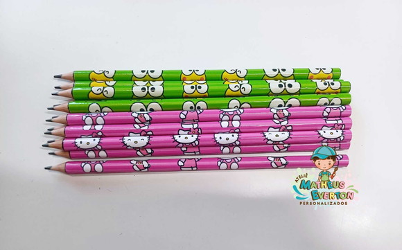 Lápis Personalizado Tema Hello Kitty - Imagem 4
