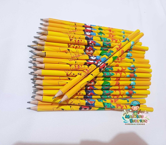 Lápis Personalizado Tema Pokémon - Imagem 4