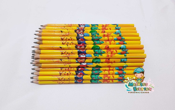Lápis Personalizado Tema Pokémon - Imagem 5