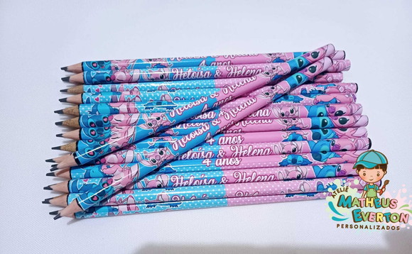 Lápis Personalizado Tema Stitch - Imagem 3