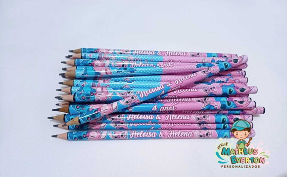 Lápis Personalizado Tema Stitch - Imagem 5