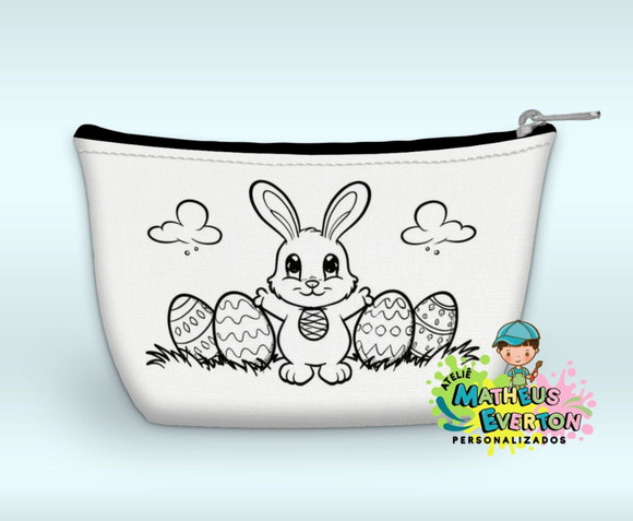 Necessaire Personalizada Coelhinho da Páscoa para Colorir - Imagem 2