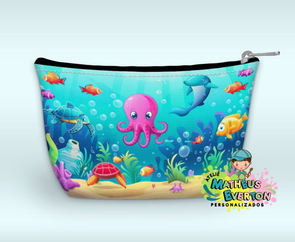 Necessaire Personalizada Fundo do Mar - Imagem 3